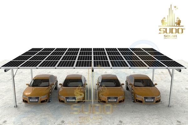 Khung giá đỡ tấm pin năng lượng mặt trời cho nhà xe