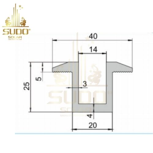 Miếng nhôm kẹp giữa sudo solar