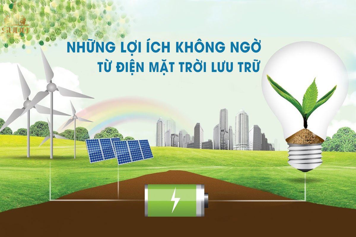 Điện mặt trời lưu trữ – Lợi ích không ngờ đến