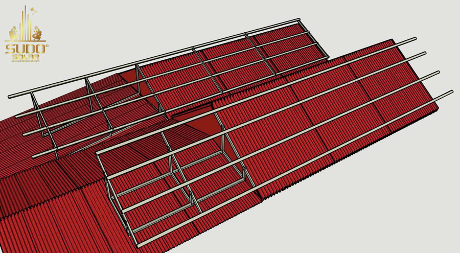 Hình ảnh 3D Lắp Đặt Pin NLMT