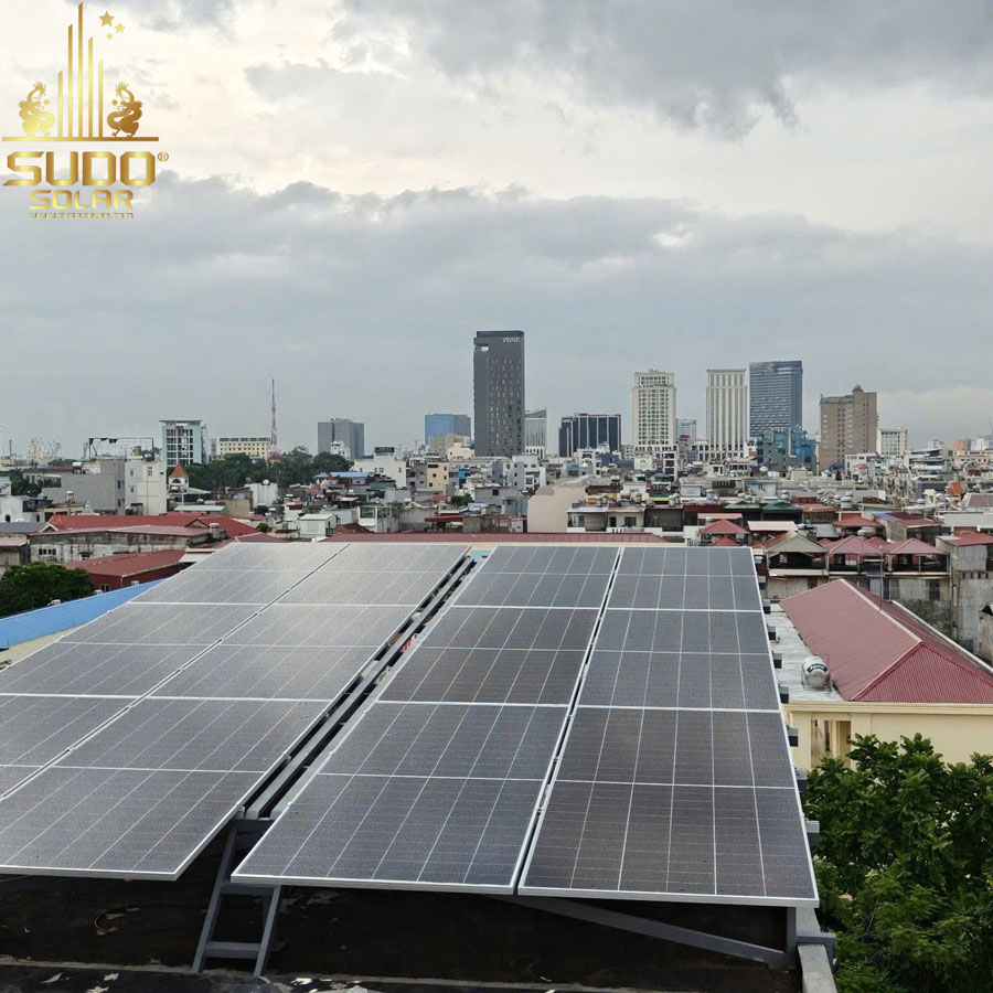 Hình ảnh hoàn thành lắp đặt hệ thống điện NLMT cho nhà anh Nam