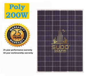 Tấm Pin Năng Lượng Mặt Trời Poly 200W SolarCity