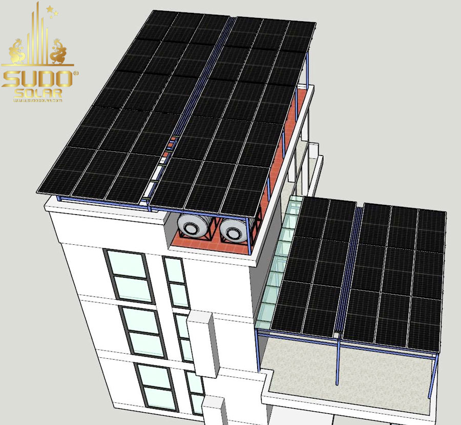 Hình ảnh 3D thiết kế cho dự án điện năng lượng mặt trời